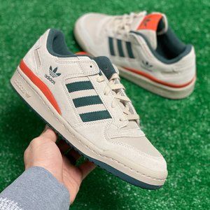Adidas Forum Low Mens Casual Sneaker Shoes Cream Green ID7972 NEW Multi Sz